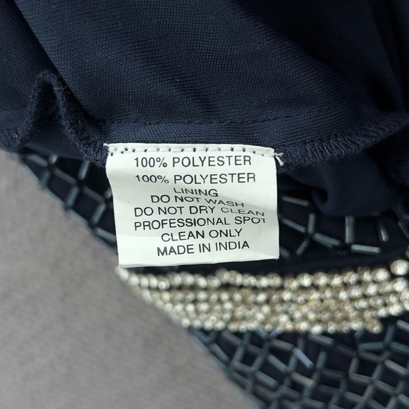 Mac Duggal Midnight Short Sleeve Beaded Evening Dress Sz 18 New NWD 93678 - 0196 - Picture 5 of 14